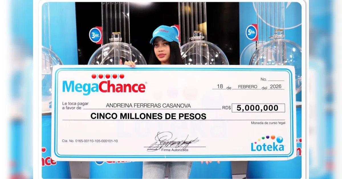Estudiante gana RD$5 millones en MegaChance de LOTEKA